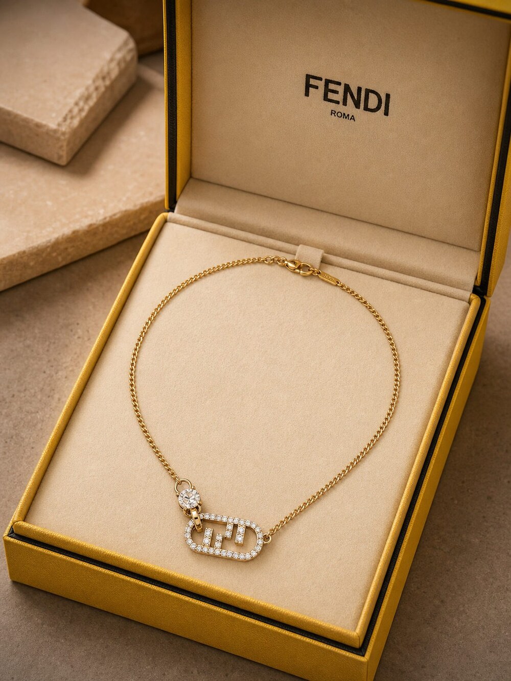 Fendi Modern Designer Necklace Style 2ai | New with Box